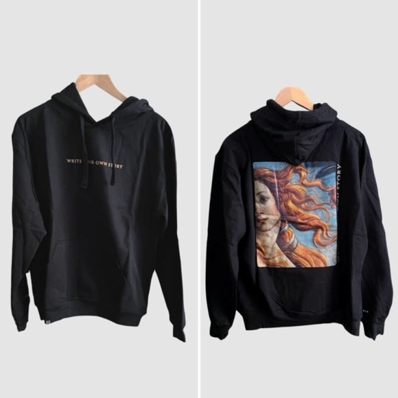 Never Old "Write Your Own Story" Hoodie Sweatshirt Black, NWT-Small - Picture 1 of 7